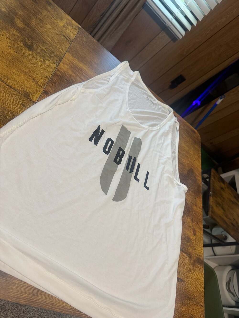 NOBULL White Athletic Tank Top with Logo